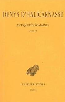 Antiquités romaines Tome 3 - livre III
