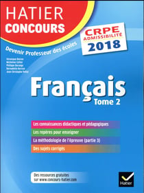 Crpe - français t.2 - épreuve écrite d'admissibilité (édition 2018)