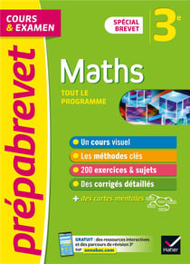 Prépabrevet cours & examen : maths - 3e - brevet 2022