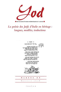 Yod n.24 : La poésie des Juifs d'Italie en héritage : Langues, modèles, traductions