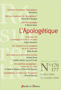 Revue résurrection n.176 : l'apologétique