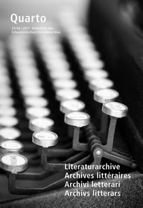 Revue Quarto n.33/34 : literaturarchiv - archives littéraires - archivi letterari : archivs litterars
