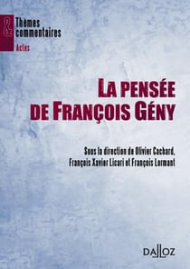 La pensée de François Gény