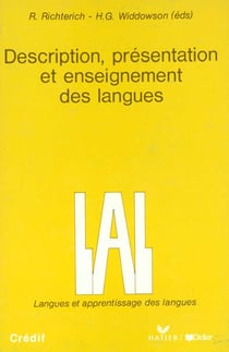Description, presentation et enseignement des langues - livre