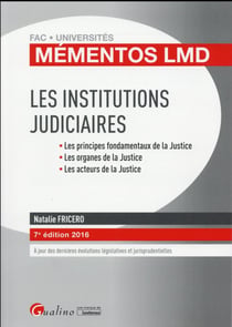 Les institutions judiciaires 2016