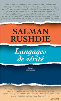 Langages de vérité : essais 2003-2020