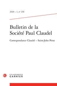 Bulletin de la société Paul Claudel n.230 : correspondance Claudel - Saint-John Perse
