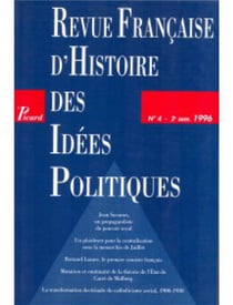REVUE FRANCAISE D'HISTOIRE DES IDEES POLITIQUES n.4