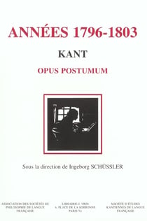 Kant, les années 1796-1803 : Opus postumu