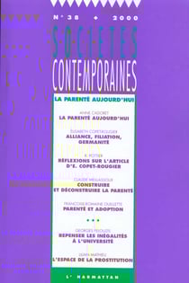 Societes contemporaines n.38 - la parenté aujourd'hui