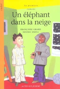 Un elephant dans la neige
