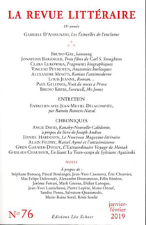LA REVUE LITTERAIRE n.76 : Gabrielle d'Annunzio, les étincelles de l'enclume (édition 2019)