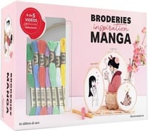 Coffret broderies inspiration manga : 3 projets à broder autour de l'animé