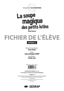 La soupe magique des petits lutins - fichier de l'élève niveau 2