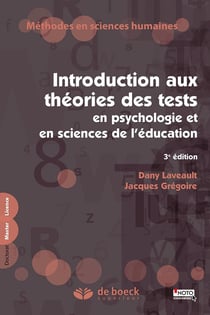 Introducion aux théories des tests en psychologie et sciences de l'éducation (3e édition)
