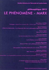 Philosophique, année 2015 : Le phénomène - Marx