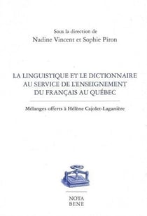 La linguistique et le dictionnaire au service de l'enseignement d