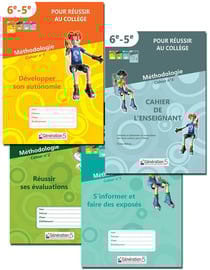 POUR REUSSIR AU COLLEGE 6EME / 5EME : collection méthodologie collège : pack des 4 cahiers