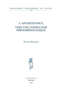 L'appartenance - vers une cosmologie phénoménologique