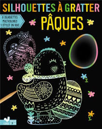 Mes cartes à gratter - silhouettes à gratter - pâques