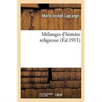 Mélanges d'histoire religieuse