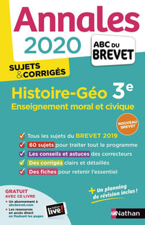 Annales ABC du brevet - sujets & corrigés Tome 21 : histoire-géographie - 3e (édition 2020)
