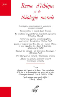Revue d'éthique et de théologie morale n.326 : Varia