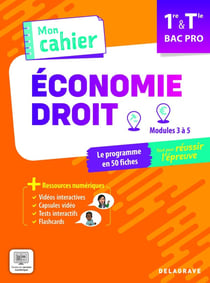 Mon cahier d'Économie-Droit 1re, Tle Bac Pro (2025) - Pochette élève