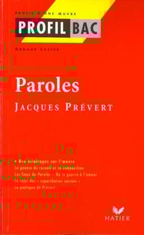 Profil bac - paroles de prevert