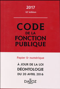 CODE DE LA FONCTION PUBLIQUE 2017