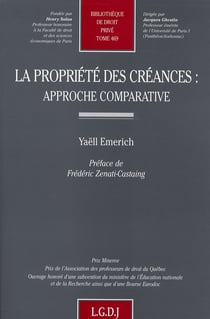 La propriété des créances Tome 469 - approche comparative