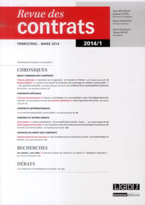 Revue des contrats n.1 - 2014