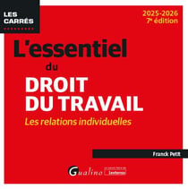 L'essentiel du droit du travail : les relations individuelles - Intègre les dispositions de la LFSS 2025 du 28 février 2025 (édition 2025/2026)