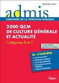 2000 qcm de culture générale et actualité - catégories b et c