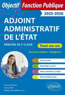 Adjoint administratif de l'Etat : Principal 2e classe - Concours externe catégorie C (édition 2025/2026)