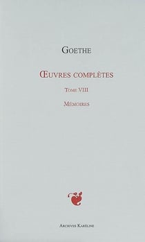 Oeuvres complètes t.8 - mémoires
