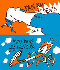 Pan dans les dents / mou dans les genoux - flip de sport