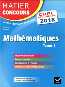 Crpe - mathématiques t.1 - épreuve écrite d'admissibilité (édition 2018)