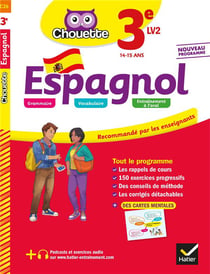 Chouette entraînement : espagnol - 3e - LV2 (niveau A2) - cahier d'entraînement et de révision