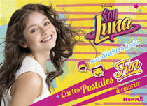Soy luna - cartes postales fun à colorier avec stickers émojis
