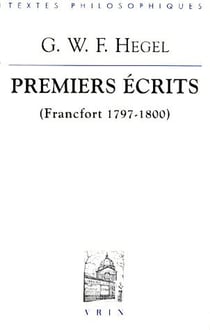 Premiers écrits (Francfort 1797-1800)