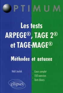 Les tests ARPEGE, TAGE2 et TAGE-MAGE - méthodes et astuces