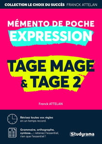 TAGE MAGE & TAGE 2 - mémento de poche expression