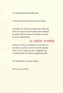 Le Geste d'après