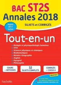 Annales bac 2018 sujets et corriges le tout-en-un term st2s