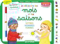 Les livres-ardoises : Je découvre les mois et les saisons : Lettres, nombres, formes