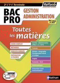 Réflexe Bac pro Tome 12 : gestion administration - toutes les matières - 2de - 1re - terminale (édition 2017)