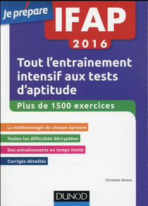 Je prépare - ifap - tout l'entraînement intensif aux tests d'aptitude (édition 2016)