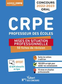 Concours professeur des écoles : CRPE - mise en situation professionnelle - 40 fiches de remise à niveau 2022-2023