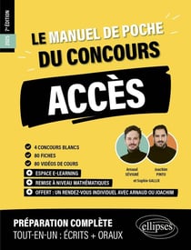 Le manuel de poche du concours ACCES : 80 fiches, 80 videos de cours, 6 tests, 500 questions + corrigés en vidéo (édition 2025)
